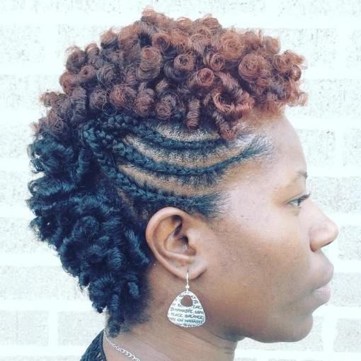 Short Box Braids Mohawk