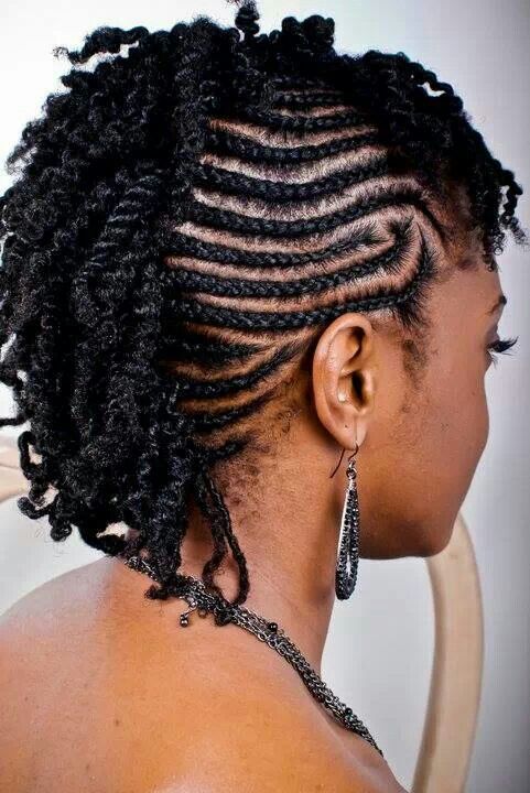 Short Twist Braided Mohawk