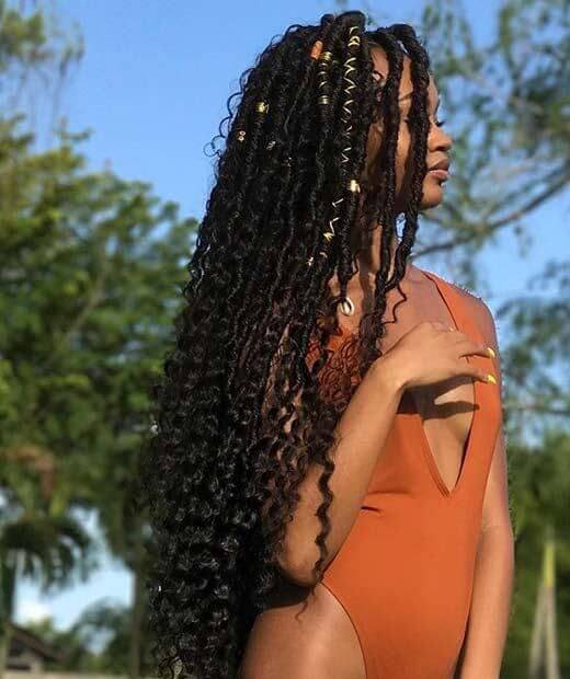 Faux locs hairstyle for Jamaica trip