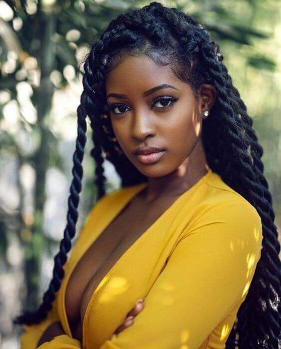 Twists hairstyle for Jamaica trip