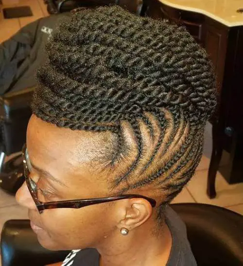 Jamaican Twist Braid Hairstyles Updo