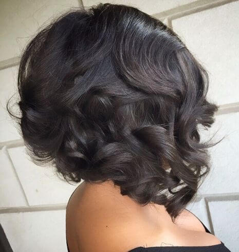 Curled Inverted Bob Hairstyles In Jamaica