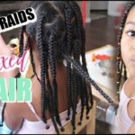 box braid mixed hair