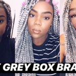 black and grey box braids