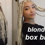 blonde knotless box braids