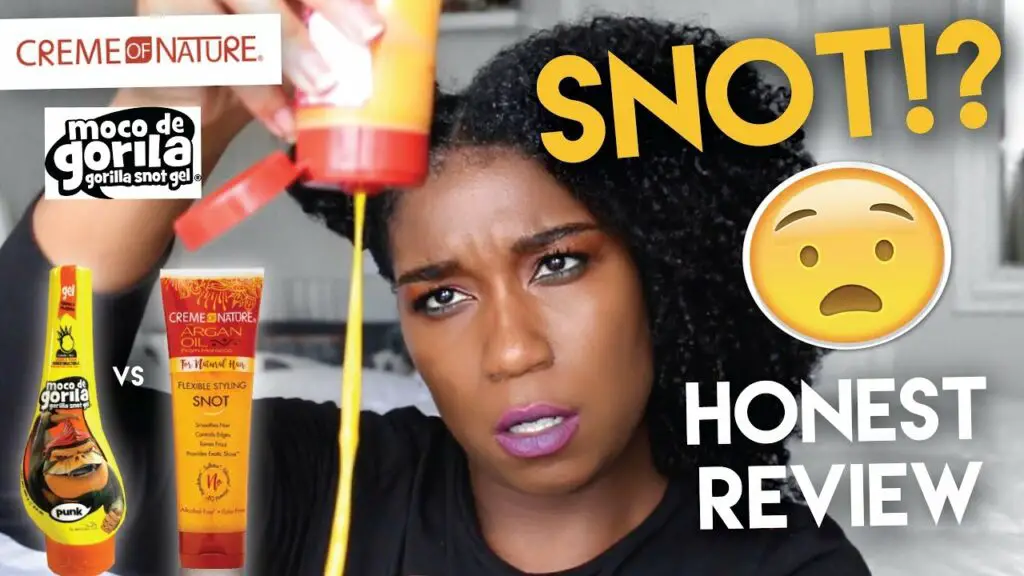Gorilla Snot gel for curly hair