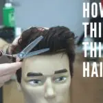 how to thin out thick hair without layers