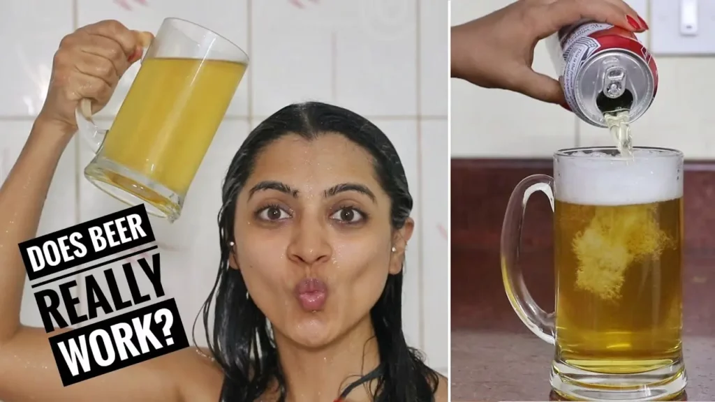 washing hair with beer to remove relaxer