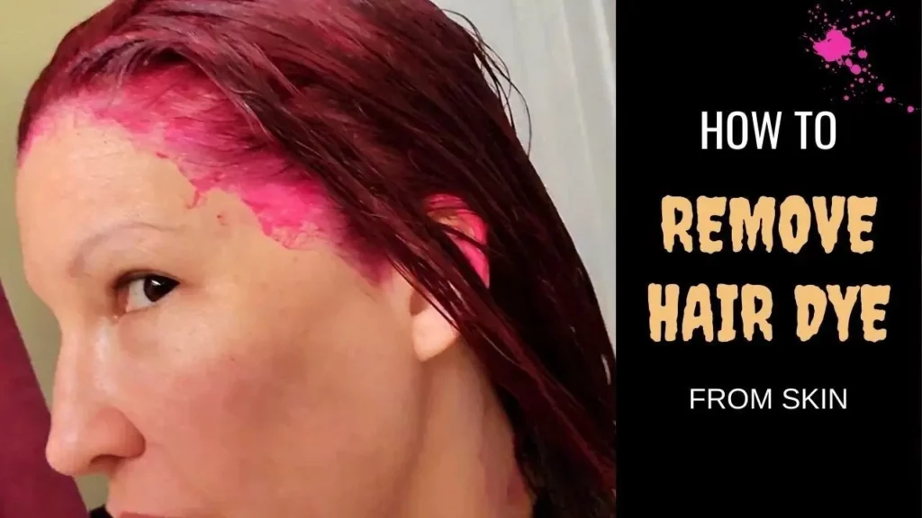 How to get splat hair dye off skin