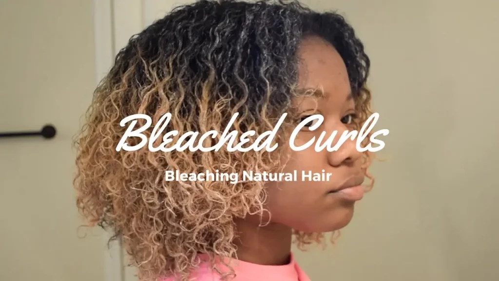 Curling bleached hair with a flat iron or curler